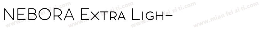 NEBORA Extra Ligh字体转换